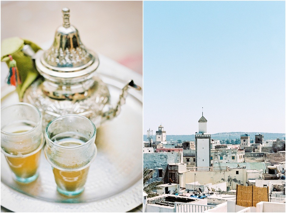 Diptych of Morocco Mint Tea and roof tops